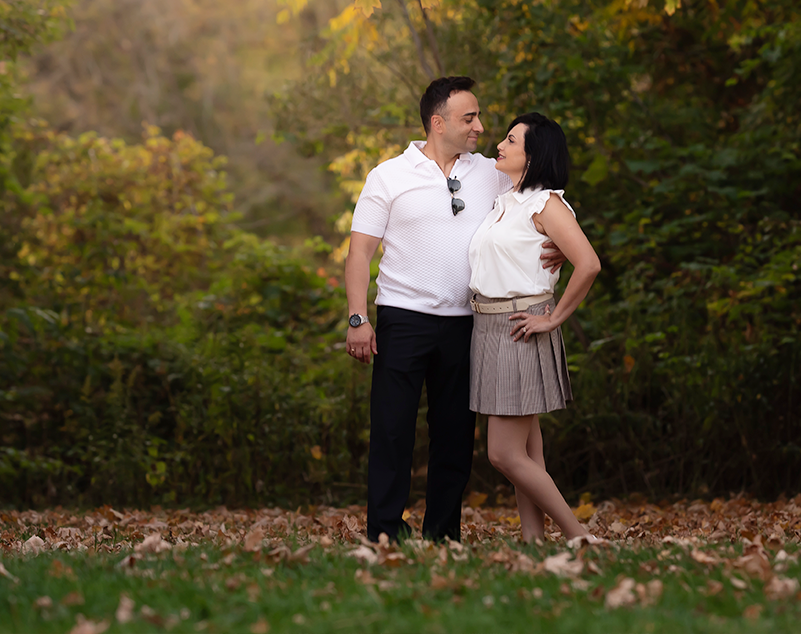 Couple smiling together in Village Square